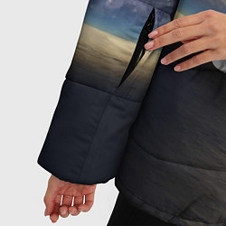 Куртка зимняя женская Солнечное затмение в открытом космосе, цвет: 3D-светло-серый — фото 2