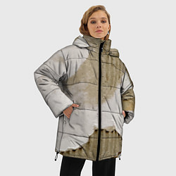Куртка зимняя женская Рваный гофрированный картон - Milano, цвет: 3D-светло-серый — фото 2