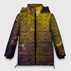 Куртка зимняя женская Текстура - Old wall, цвет: 3D-черный