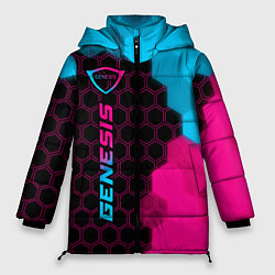 Куртка зимняя женская Genesis - neon gradient: по-вертикали, цвет: 3D-черный