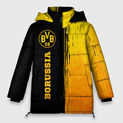 Куртка зимняя женская Borussia - gold gradient: по-вертикали, цвет: 3D-черный
