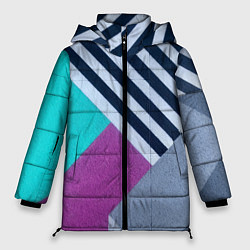 Куртка зимняя женская Разнообразные абстрактные паттерны, цвет: 3D-светло-серый