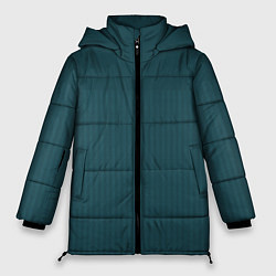 Куртка зимняя женская Бирюзовый полосатый и однотонный, цвет: 3D-черный