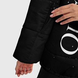 Куртка зимняя женская Queen и рок символ на темном фоне, цвет: 3D-черный — фото 2