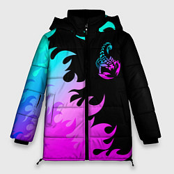 Куртка зимняя женская Scorpions неоновый огонь, цвет: 3D-светло-серый