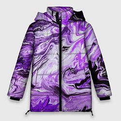 Куртка зимняя женская Красочная абстракция, цвет: 3D-черный