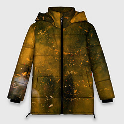 Куртка зимняя женская Чёрный туман и золотые краски, цвет: 3D-красный