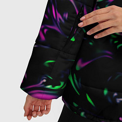 Куртка зимняя женская Токсичные кляксы, цвет: 3D-черный — фото 2