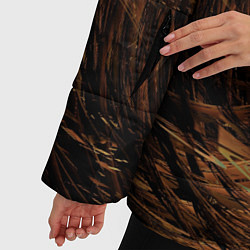 Куртка зимняя женская Абстрактные лиственные краски, цвет: 3D-светло-серый — фото 2