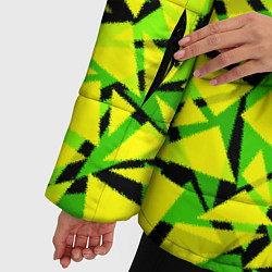 Куртка зимняя женская Желтый геометрический узор, цвет: 3D-светло-серый — фото 2