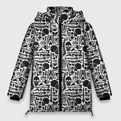 Куртка зимняя женская Части скелета, цвет: 3D-светло-серый