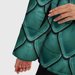 Куртка зимняя женская Чешуя дракона или змеи, цвет: 3D-черный — фото 2