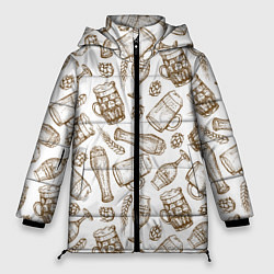 Куртка зимняя женская Beer - hops and malt, цвет: 3D-черный