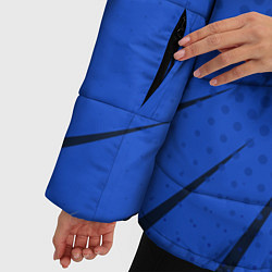 Куртка зимняя женская Желто-синяя молния, цвет: 3D-черный — фото 2