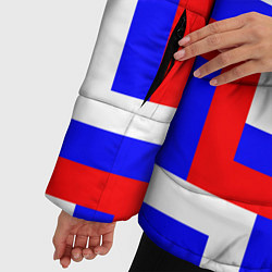Куртка зимняя женская Плетение триколор, цвет: 3D-красный — фото 2