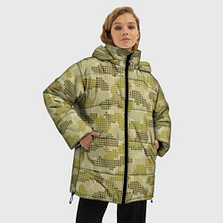 Куртка зимняя женская Милитари точка круглая, цвет: 3D-красный — фото 2