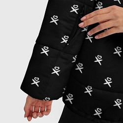 Куртка зимняя женская Уэнздей Аддамс: униформа, цвет: 3D-черный — фото 2