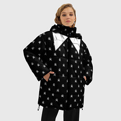 Куртка зимняя женская Уэнздей Аддамс: униформа, цвет: 3D-черный — фото 2