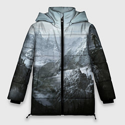 Куртка зимняя женская Природа Скайрима, цвет: 3D-светло-серый