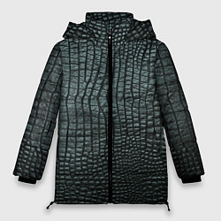 Куртка зимняя женская Кожа крокодила - fashion, цвет: 3D-красный