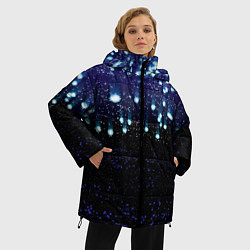 Куртка зимняя женская Падающие звёзды, цвет: 3D-красный — фото 2