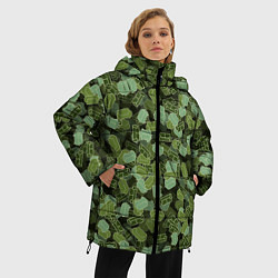Куртка зимняя женская Камуфляж из диванов, цвет: 3D-черный — фото 2