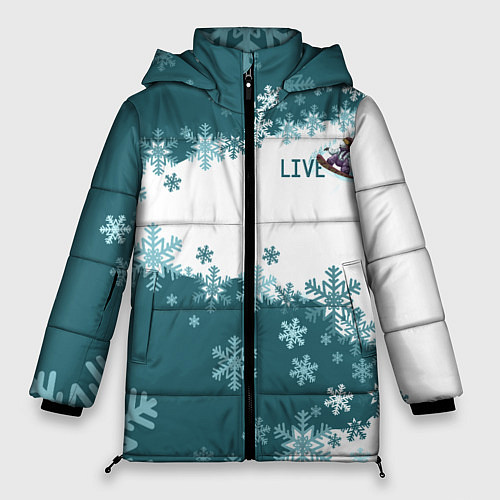 Женская зимняя куртка Сноуборд синева / 3D-Красный – фото 1