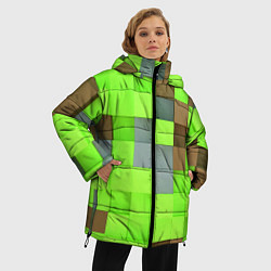 Куртка зимняя женская Никита майнкрафт, цвет: 3D-светло-серый — фото 2