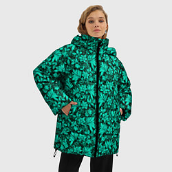 Куртка зимняя женская Colorful floral pattern, цвет: 3D-светло-серый — фото 2