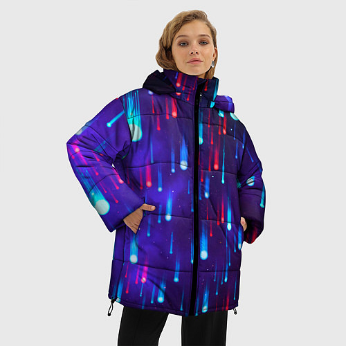 Женская зимняя куртка Neon rain / 3D-Черный – фото 3