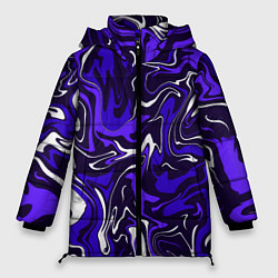 Женская зимняя куртка Фиолетовая абстракция