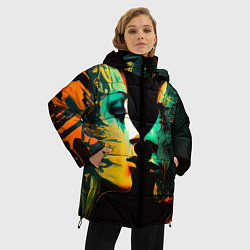 Куртка зимняя женская Краски любви, цвет: 3D-черный — фото 2