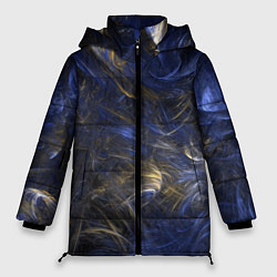 Женская зимняя куртка Синяя абстракция