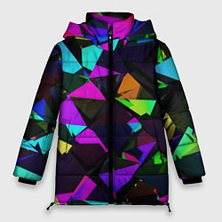 Куртка зимняя женская Shapes triangle geometry, цвет: 3D-черный