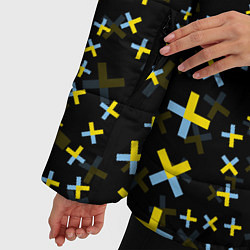 Куртка зимняя женская TXT pattern logo, цвет: 3D-светло-серый — фото 2