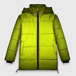 Куртка зимняя женская Кислотный желтый с градиентом, цвет: 3D-черный
