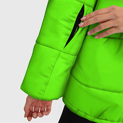 Куртка зимняя женская Кислотный зеленый, цвет: 3D-светло-серый — фото 2