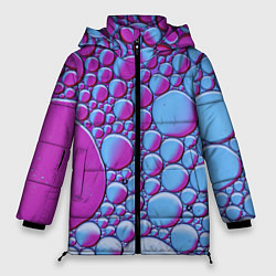 Куртка зимняя женская Масляные пузыри, цвет: 3D-черный