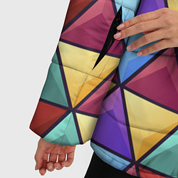 Куртка зимняя женская Геометрический красочный паттерн, цвет: 3D-черный — фото 2