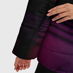 Куртка зимняя женская Пурпурный закат-арт, цвет: 3D-красный — фото 2