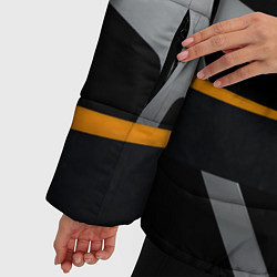 Куртка зимняя женская Спортивная геометрия полосы, цвет: 3D-светло-серый — фото 2