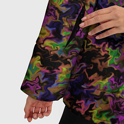 Куртка зимняя женская Цветная психоделика, цвет: 3D-черный — фото 2