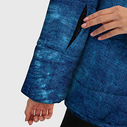 Куртка зимняя женская Синий круг тай-дай, цвет: 3D-черный — фото 2