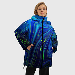 Куртка зимняя женская Blurred colors, цвет: 3D-черный — фото 2