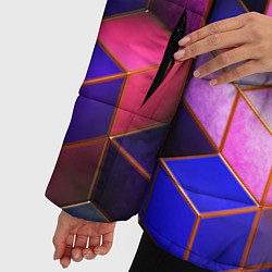 Куртка зимняя женская Цветные кубики, цвет: 3D-черный — фото 2