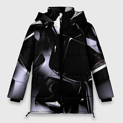 Куртка зимняя женская Хромированные кубы, цвет: 3D-черный