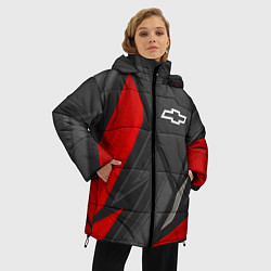 Куртка зимняя женская Chevrolet sports racing, цвет: 3D-черный — фото 2
