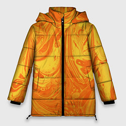 Куртка зимняя женская Солнечный флюид арт, цвет: 3D-черный