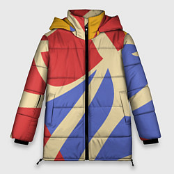 Куртка зимняя женская Абстракция в стиле модерн, цвет: 3D-светло-серый