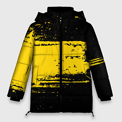 Куртка зимняя женская Желтое граффити, цвет: 3D-черный
